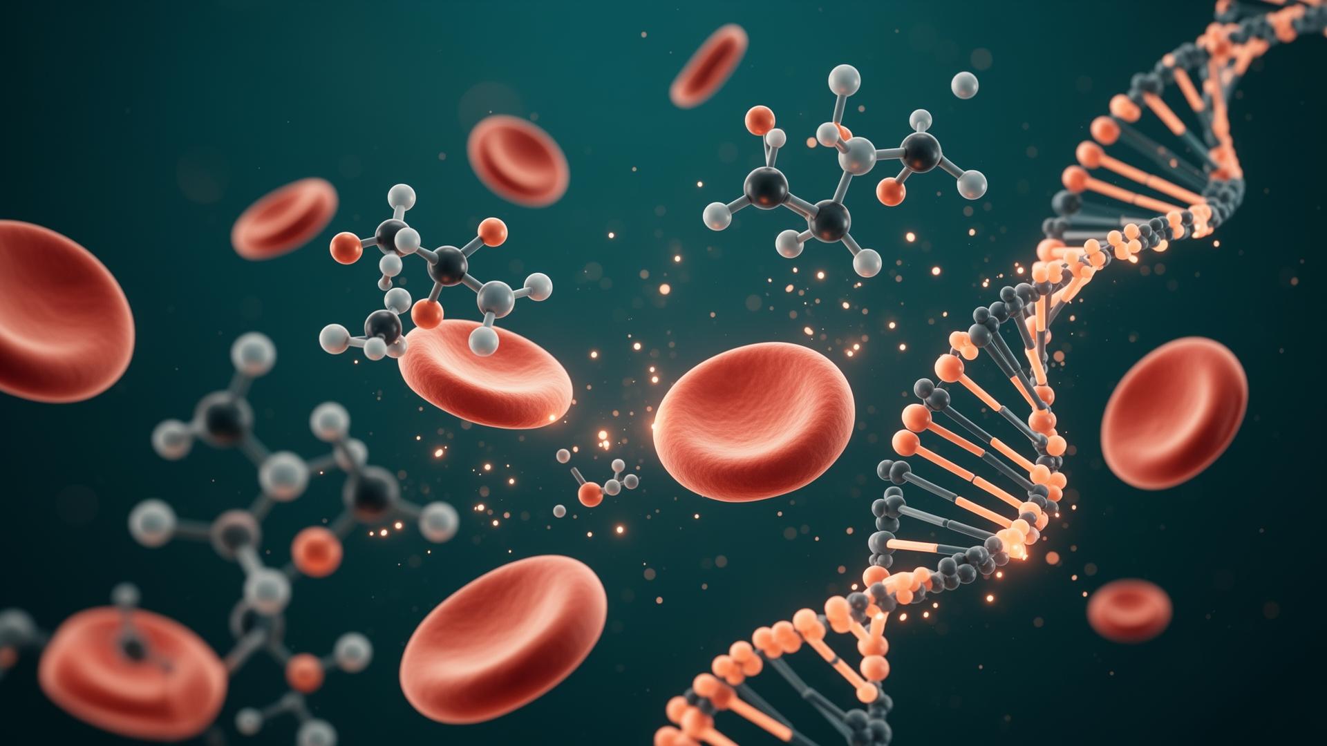 Blood cells and DNA visualization